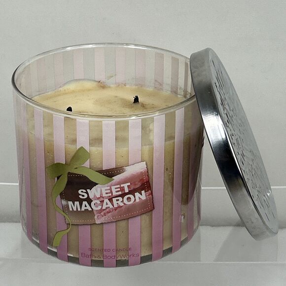Bath & Body Works SWEET MACARON 3-Wick Candle 14.5 oz - Picture 1 of 6